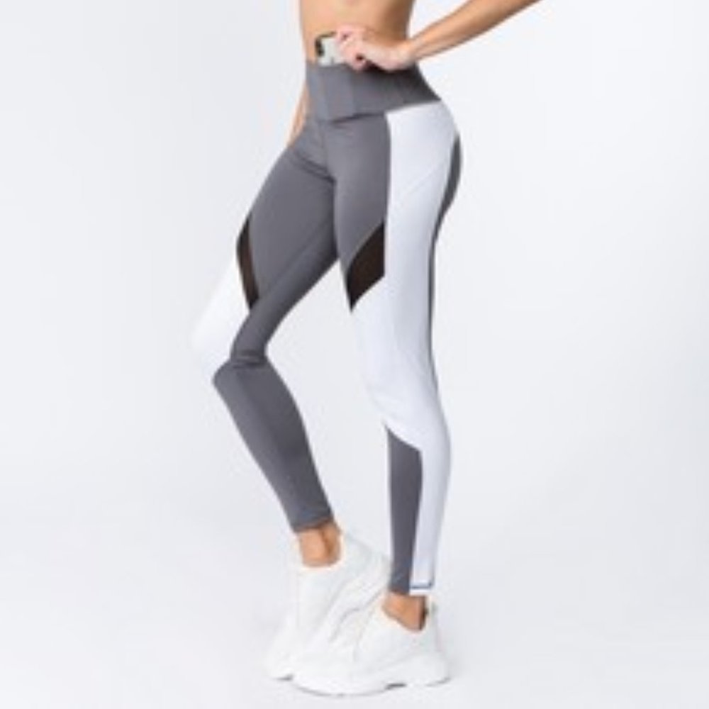 Active High Rise Colorblock Mesh with Pocket C/H - Picture 2 of 5
